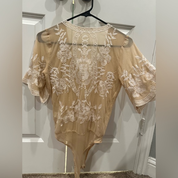 Follow Your Fancy Embroidered Mesh Bodysuit - Picture 4 of 4